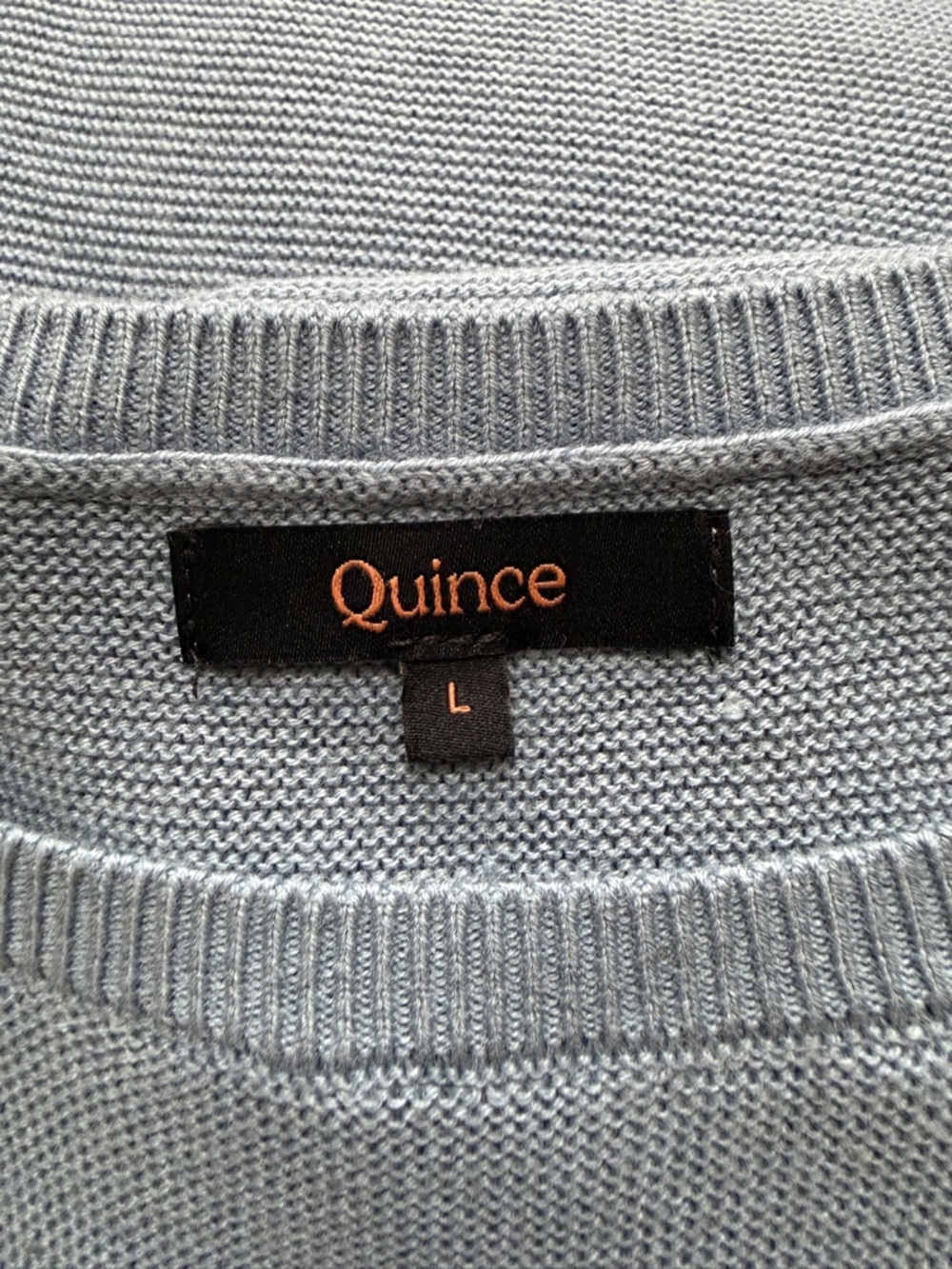 QUINCE Lightweight Cotton Cashmere Link-Stitch Dolman Sweater, Large - Picture 9 of 9